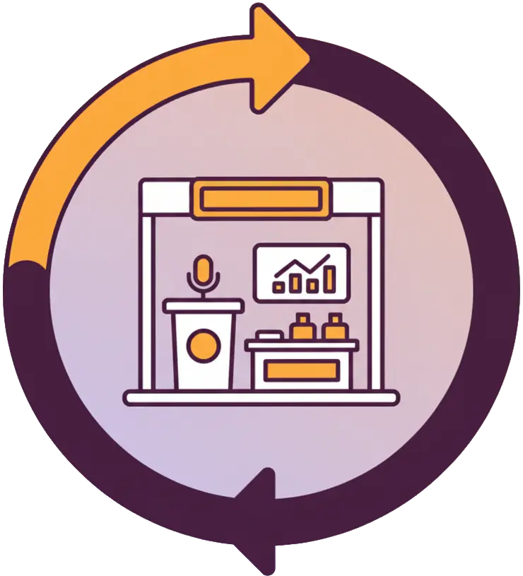 تصميم وتنفيذ البوثات والمعارض